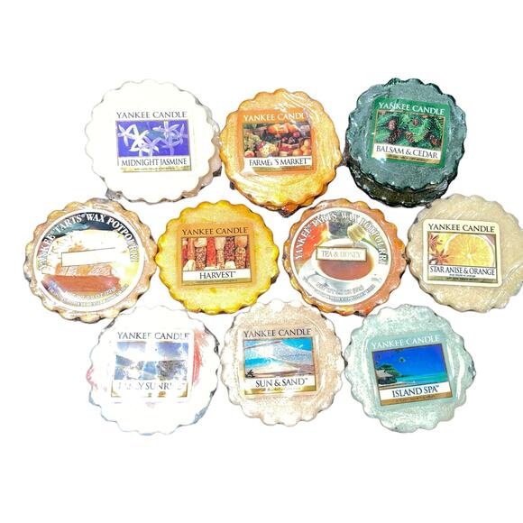 Yankee Candle Tarts Wax Melts Jasmine Farmers Market Balsam Sun Sand Lot of 13 - Picture 1 of 10